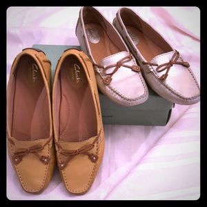 🌼 Clarks- Dunbar Racer Loafers  💕2 Pair!
